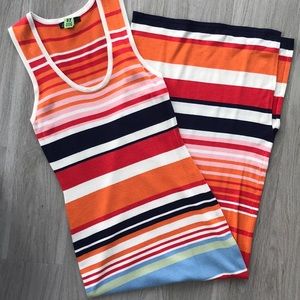 🍾 Bevello cotton knit striped maxi